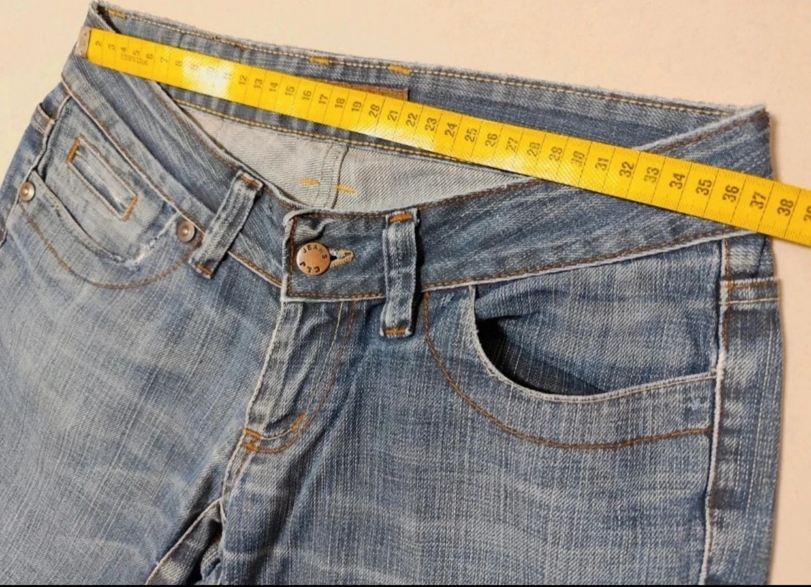 Jean court vintage taille basse (S) – photo 7